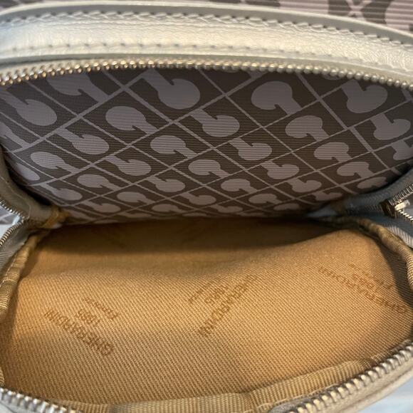 Gherardini Monogram Crossbody Bag | Gray, Tan, Beige Softy Organizer Purse Tote - Picture 5 of 11